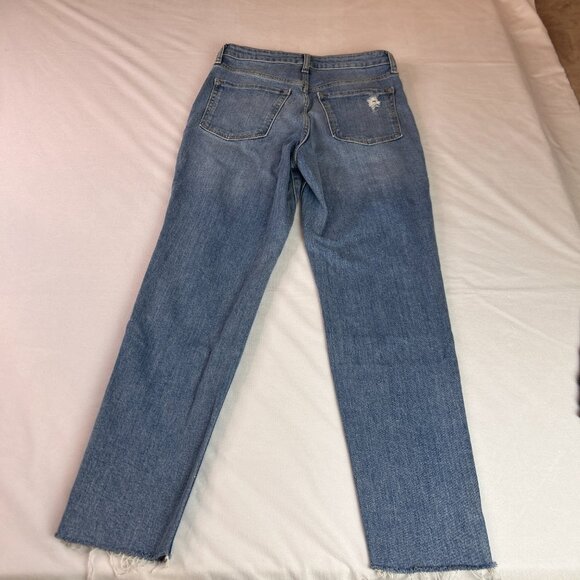 Old Navy High-Waisted OG Straight Leg Cut-Off Jeans - Picture 7 of 13